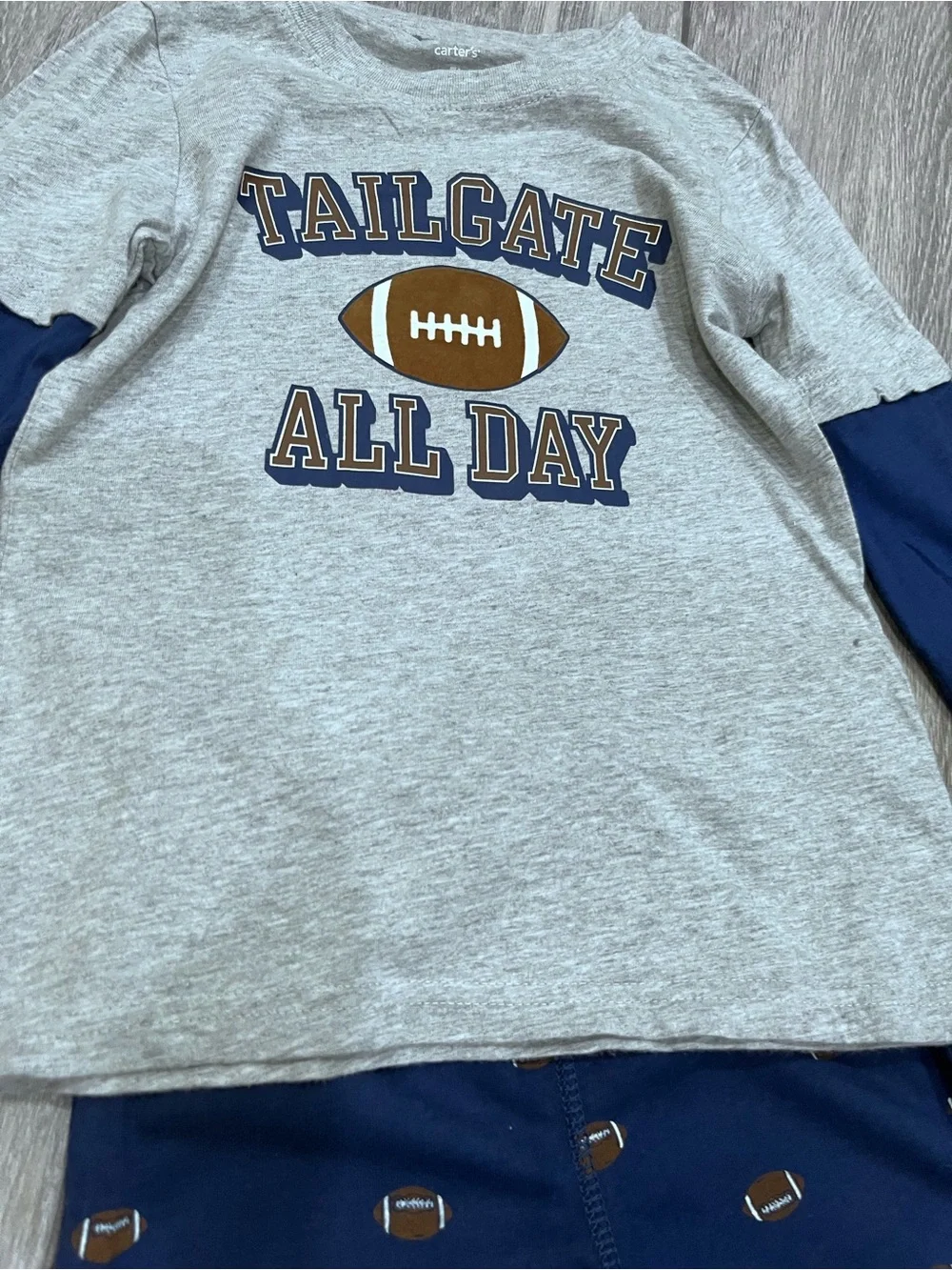 Tailgate All Day Football Set - Grey & Navy